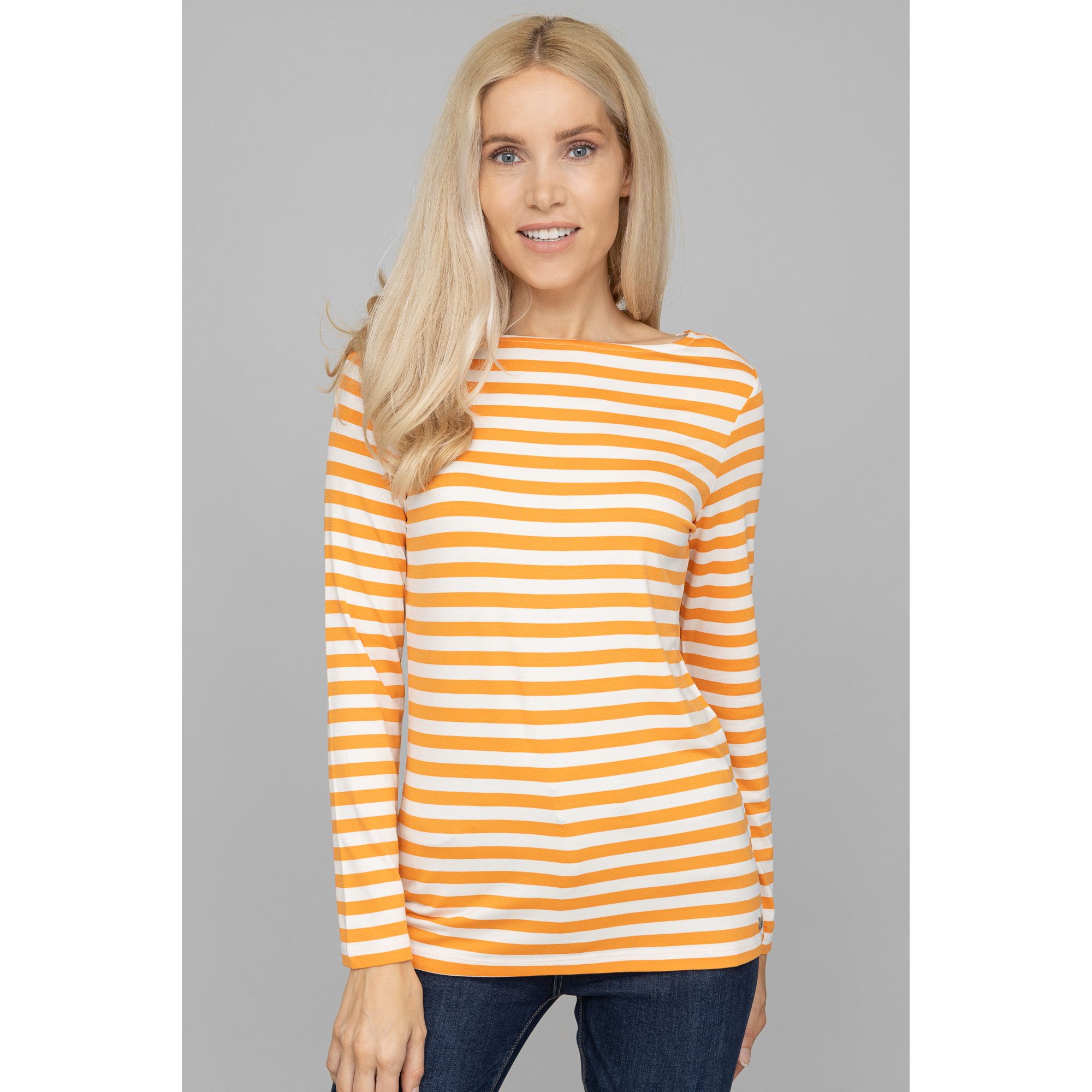 STRANDFEIN Shirt, 1/1-Arm U-Boot-Ausschnitt gestreift OEKO-TEX®Standard 100