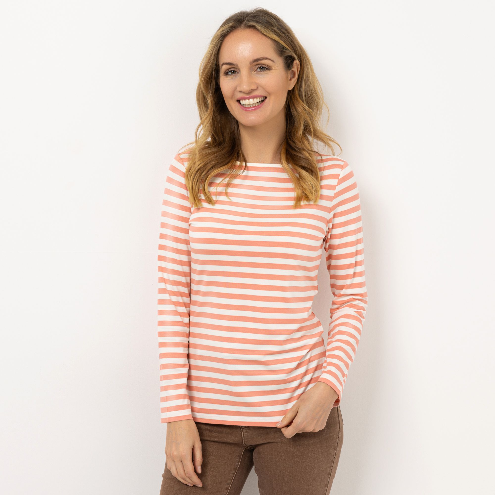 STRANDFEIN Shirt, 1/1-Arm U-Boot-Ausschnitt gestreift OEKO-TEX®Standard 100