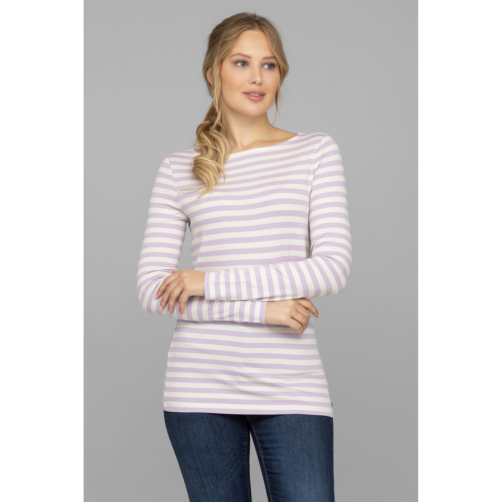 STRANDFEIN Shirt, 1/1-Arm U-Boot-Ausschnitt gestreift OEKO-TEX®Standard 100