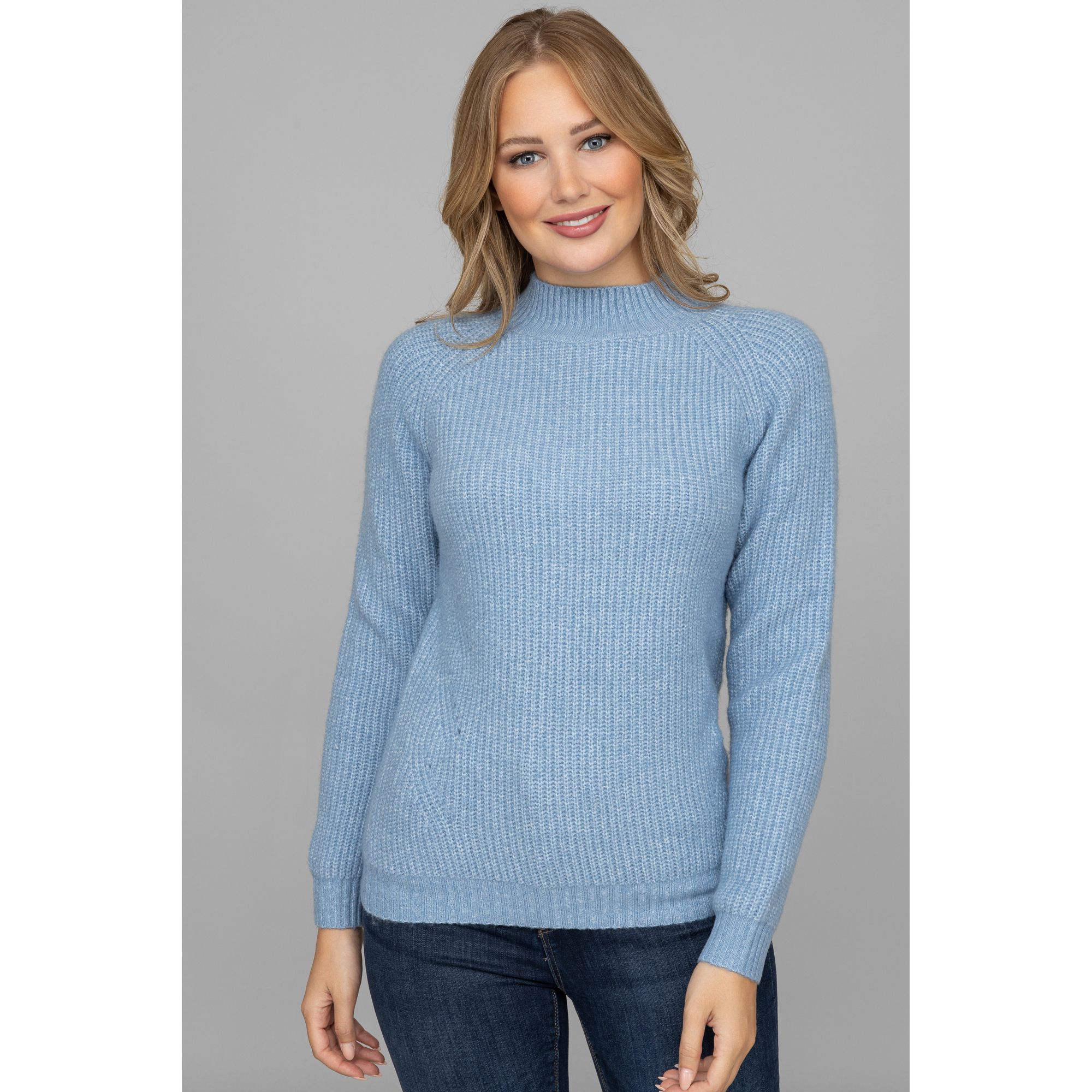 STUDIO UNIQUE® Pullover 1/1 Arm Strukturstrick 62% recycelte Fasern figurumspielend