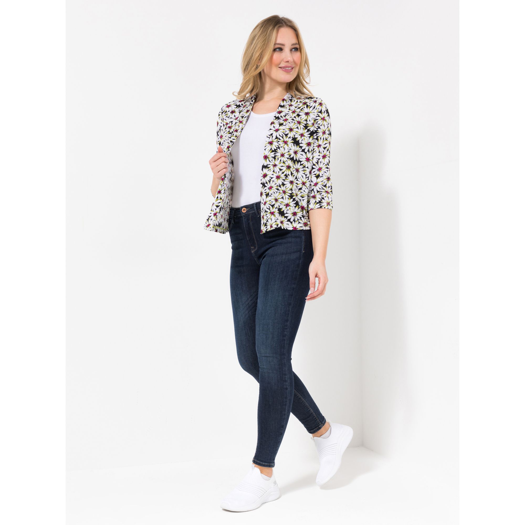 KIM & CO. Bolero, 3/4-Arm Brazil Knit Jersey Druckauswahl figurumspielend