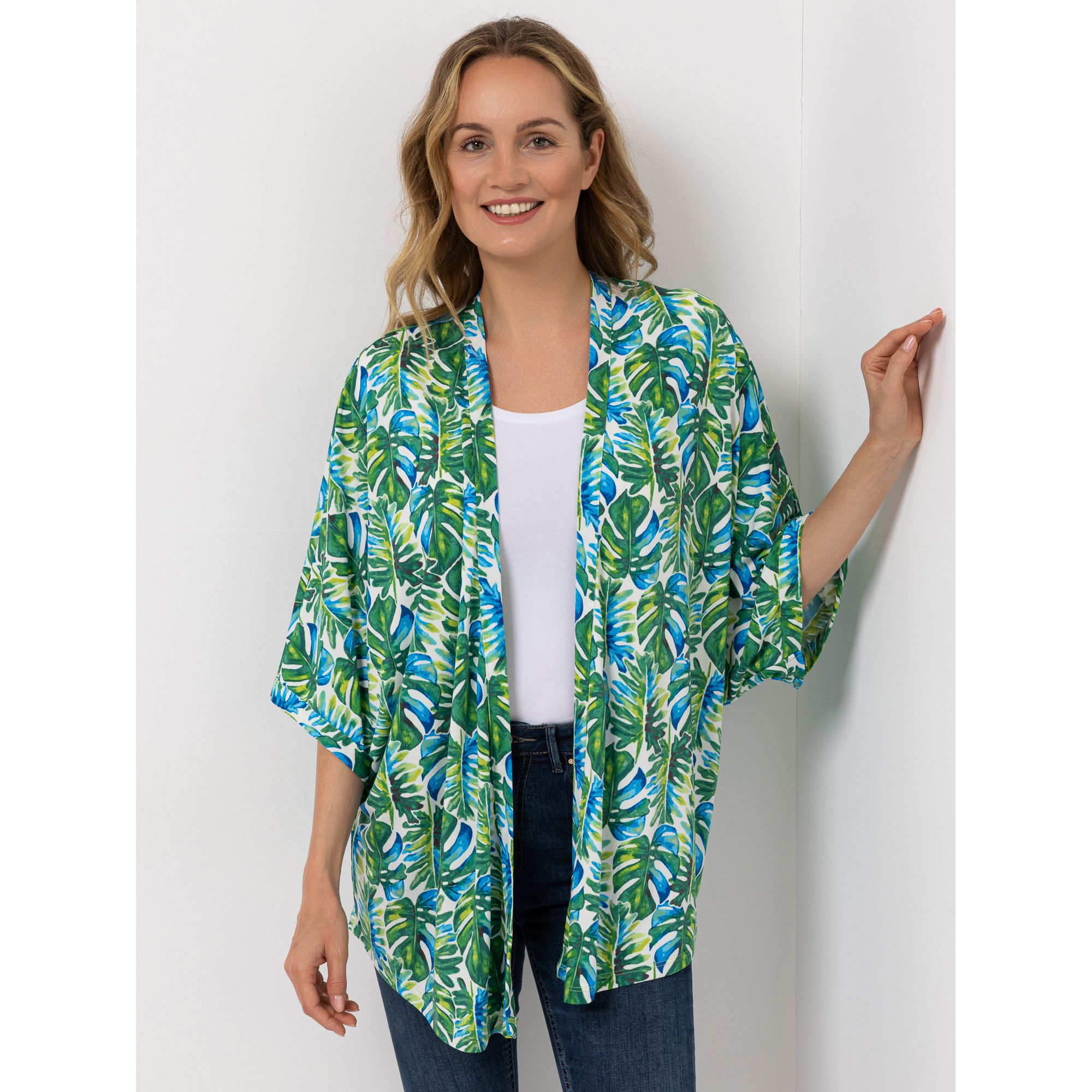 KIM & CO. Kaftan-Cape Brazil Knit Jersey offene Front figurumspielend