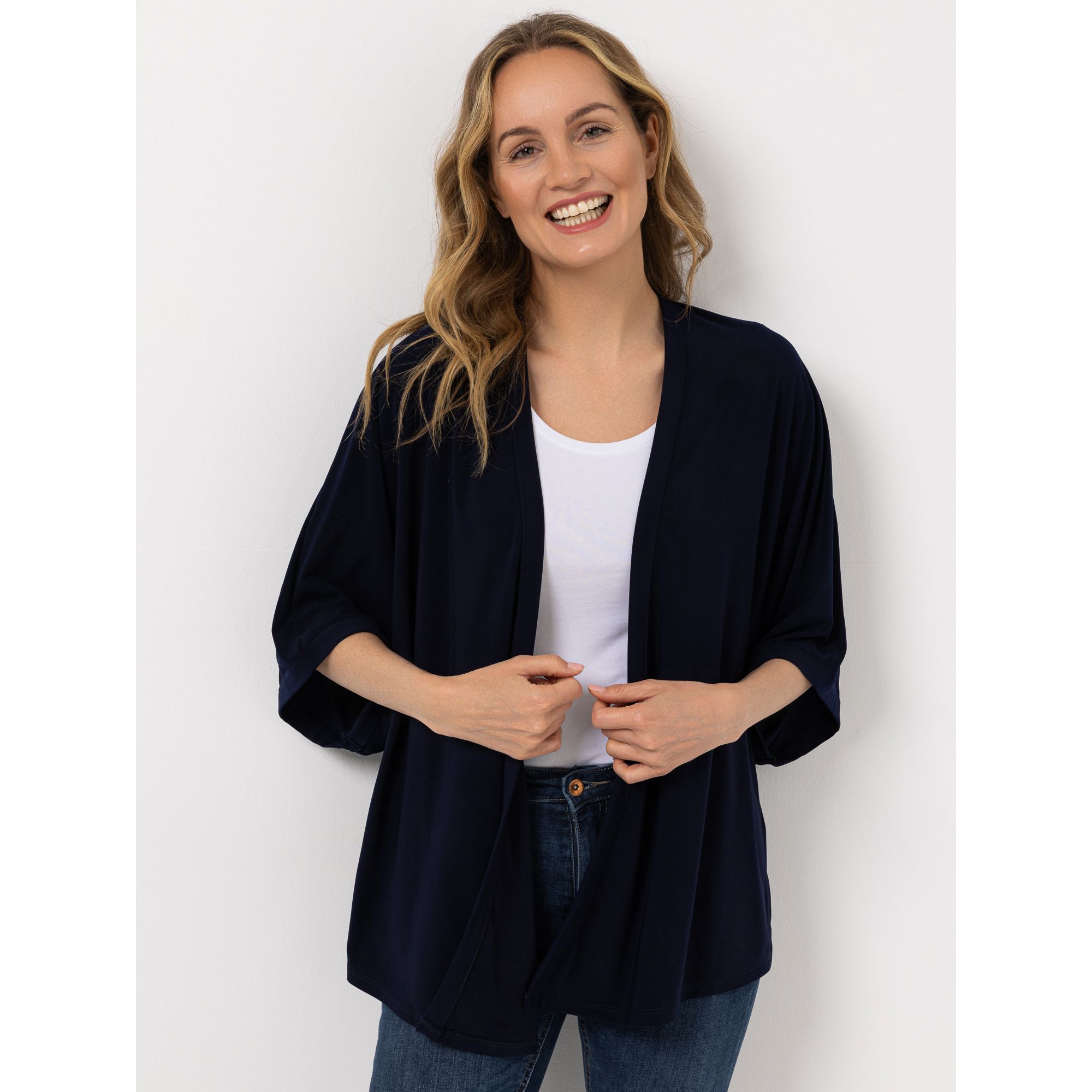 KIM & CO. Kaftan-Cape Brazil Knit Jersey offene Front figurumspielend