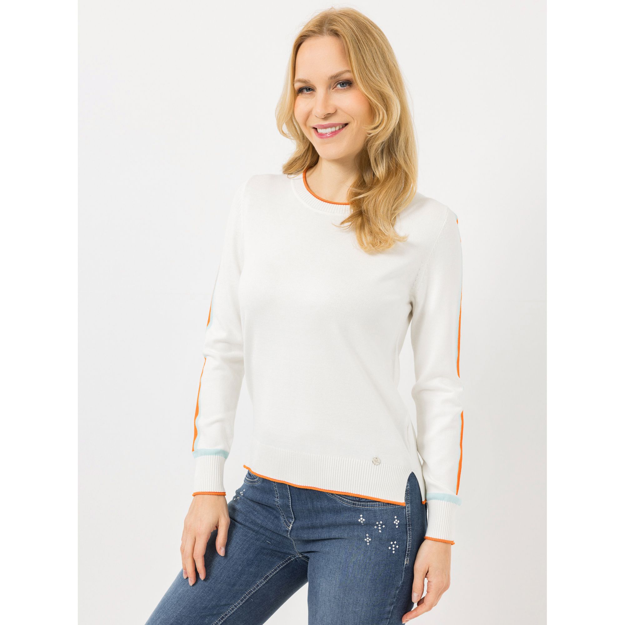 DAWID by Dawid Tomaszewski Pullover, Langarm Konstrast-Streifen figurumspielend