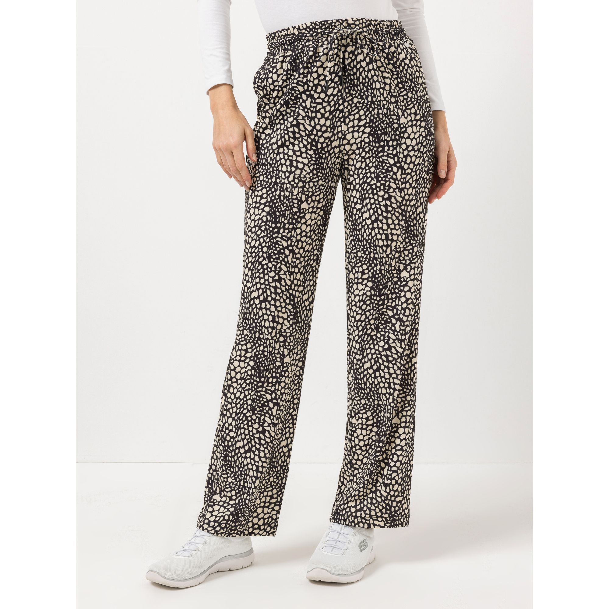 EVA LUTZ Hose Rundumdehnbund Eingrifftaschen weites Bein