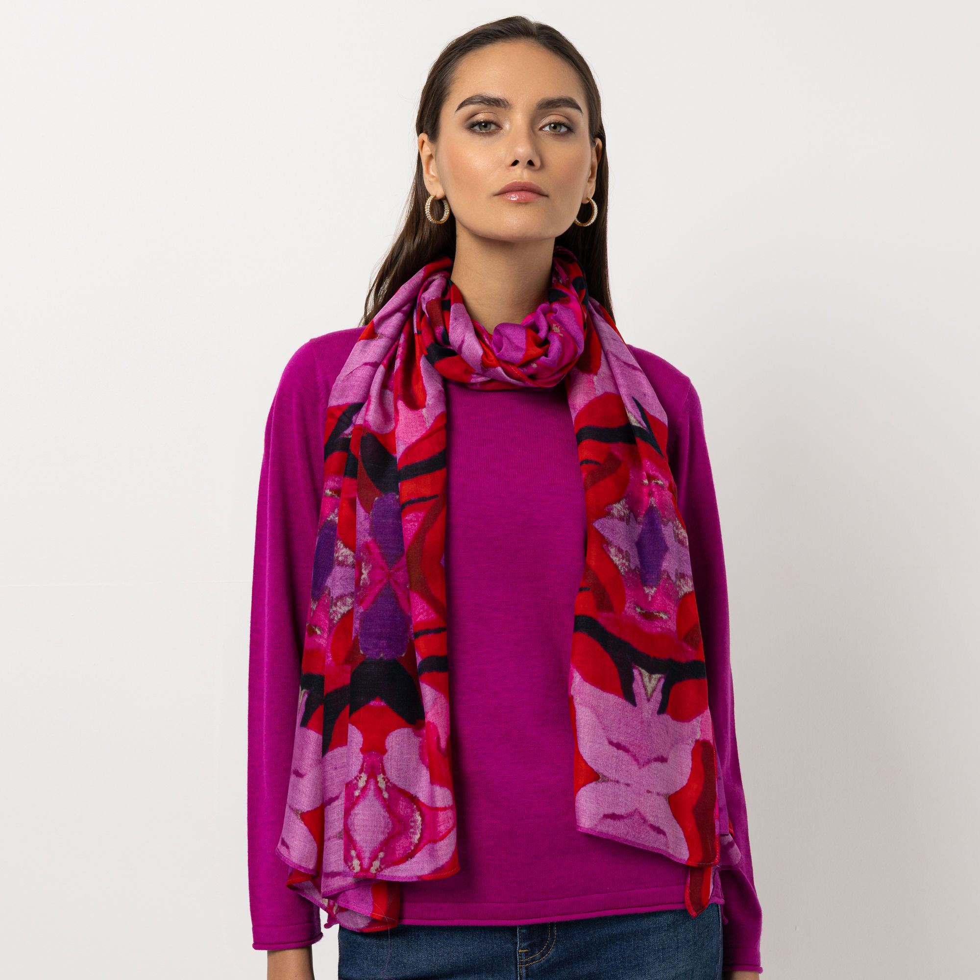 STEFFEN SCHRAUT Tuch Biarritz Allover-Druck aus ECOVERO Viskose ca. 100x190cm