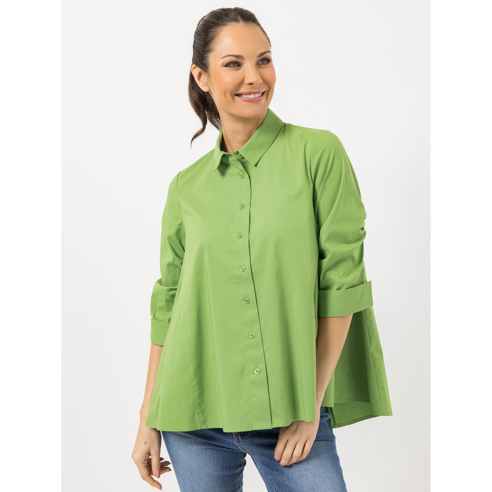 STEFFEN SCHRAUT Bluse, Florenz 3/4-Arm, Taschen Raffung am Ärmel leger weit