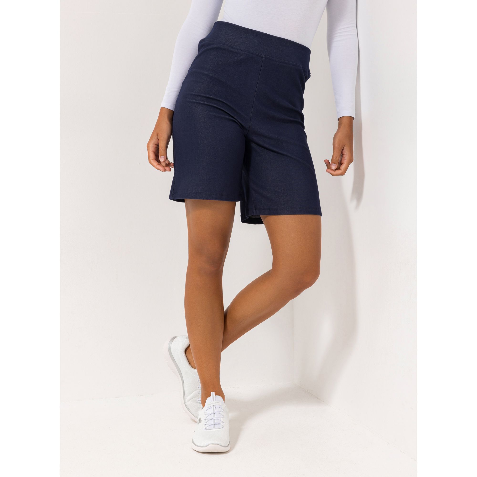 KIM & CO. Shorts Denim Jersey 2 Gesäßtaschen figurumspielend