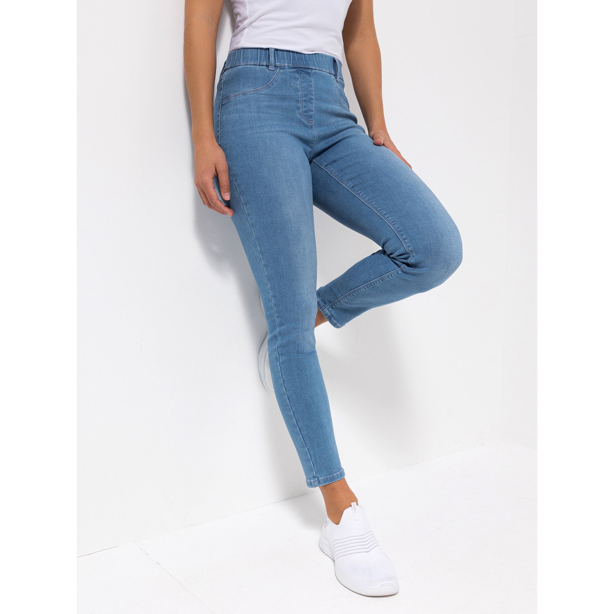 ANNI FOR FRIENDS Jeggings Arielle knöchellang Gürtelschlaufen sehr schmales Bein