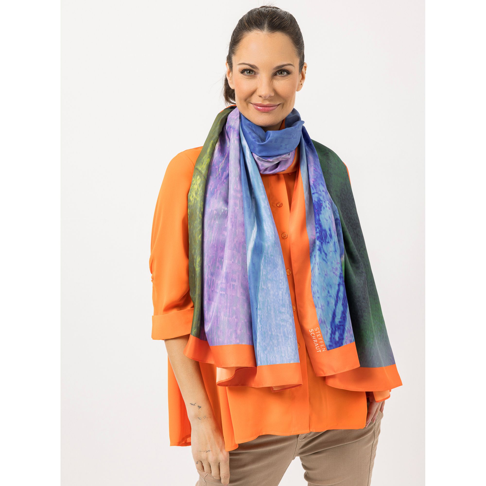 STEFFEN SCHRAUT Schal Caracas Twill-Stoff Allover-Druck ca. 190x190cm