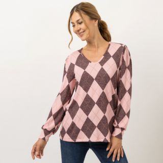 KIM & CO. Shirt, Langarm Feinstrick-Optik Ärmel mit Bündchen figurumspielend