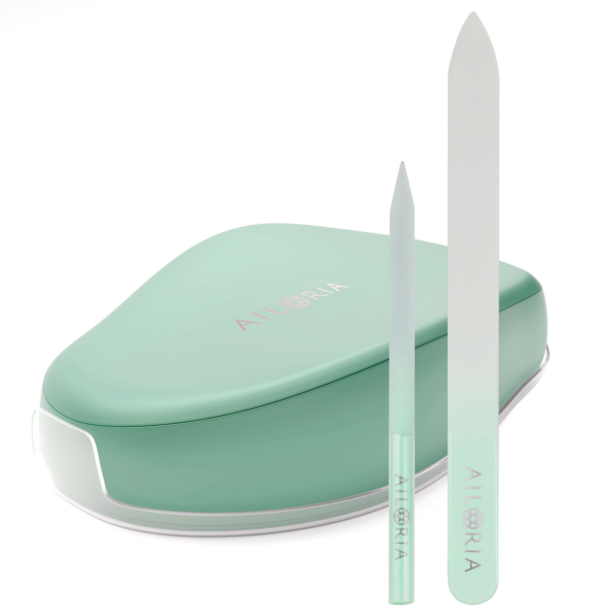 AILORIA Fußpflegeset Doucette aus Nano-Glas & 2 Nagelfeilen