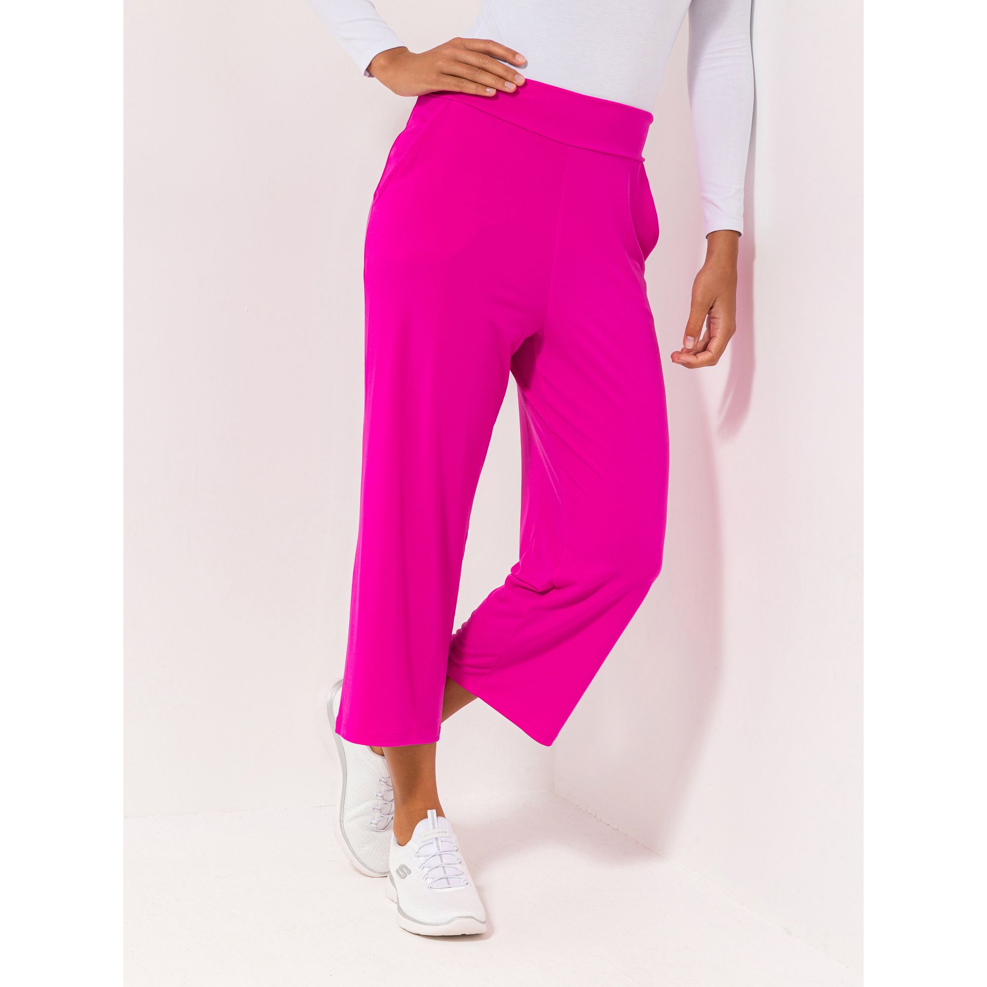 KIM & CO. Hose, 7/8-Länge Brazil Knit Jersey 2 Eingrifftaschen weites Bein