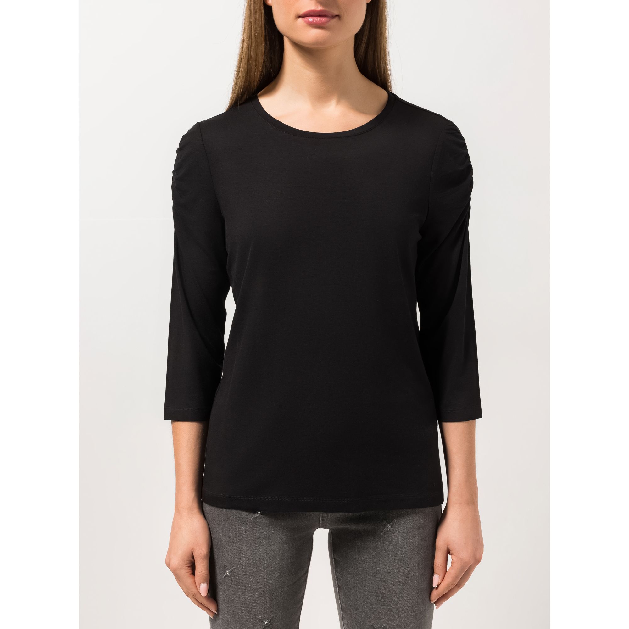 STEFFEN SCHRAUT Shirt Rundhalsausschnitt gerafftes Arm-Detail figurumspielend