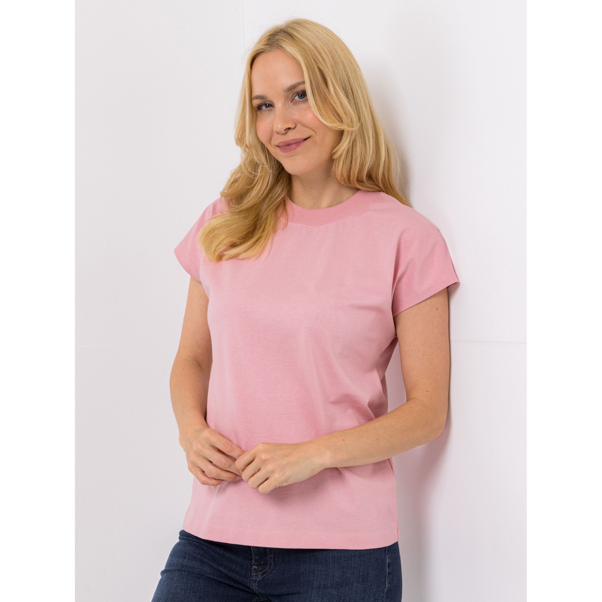 ANNI FOR FRIENDS Shirt, 1/2-Arm Flügelärmel Stehkragen leger weit - Oversize