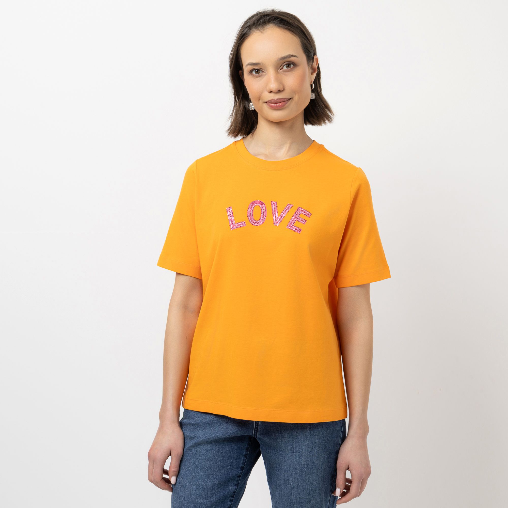 STEFFEN SCHRAUT Shirt, 1/2-Arm Rundhalsausschnitt LOVE Schriftzug leger weit