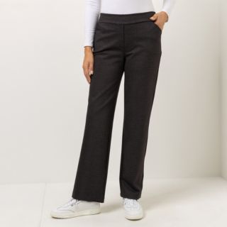 KIM & CO. Hose, lange Form Ponti Jersey, kariert 2 Eingrifftaschen gerader Beinverlauf