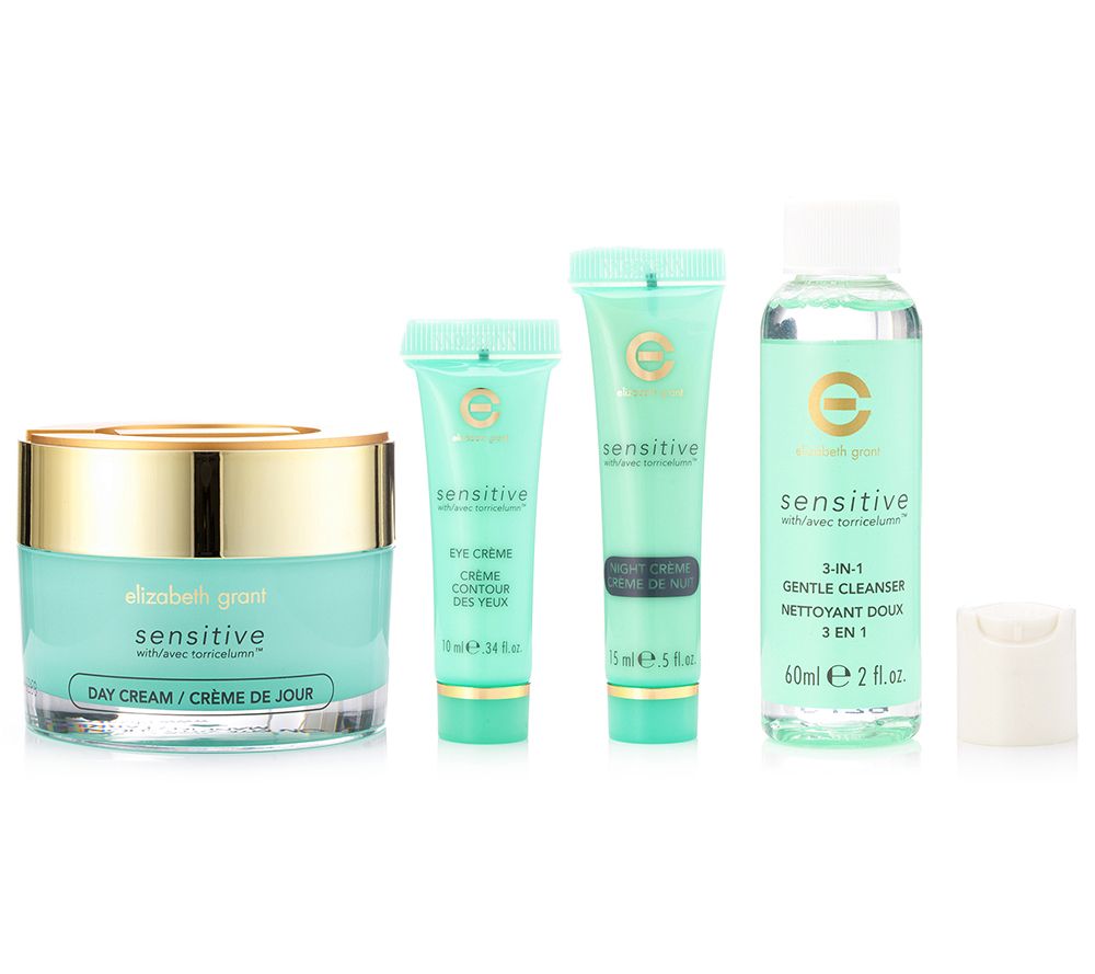 ELIZABETH GRANT SENSITIVE Day Cream 100ml & 3 Probiergrößen Set, 4tlg
