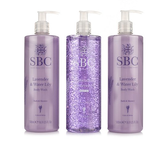 SBC Lavender Moisturising Gel & Lavendel & Water Lily Body Wash-Duo