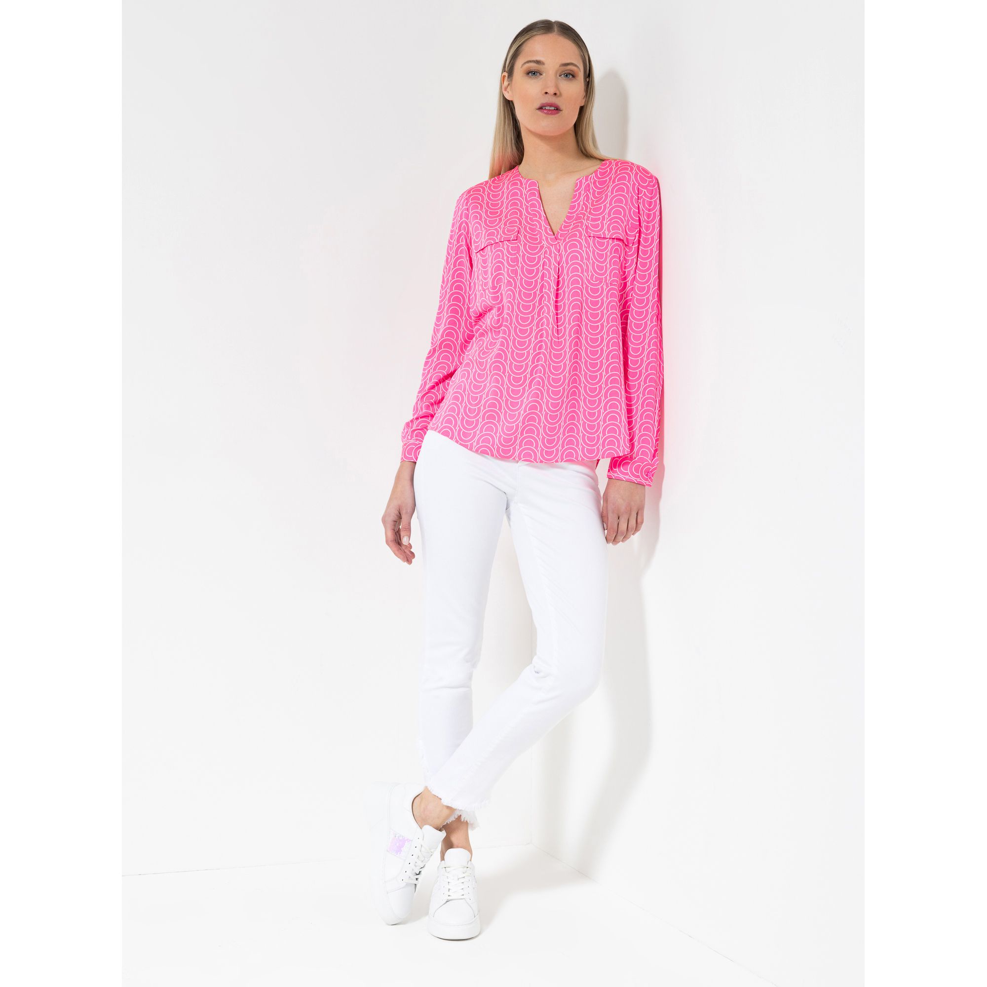 STEFFEN SCHRAUT Bluse, Mailand 1/1-Arm, Ärmelriegel Brusttaschen leger weit