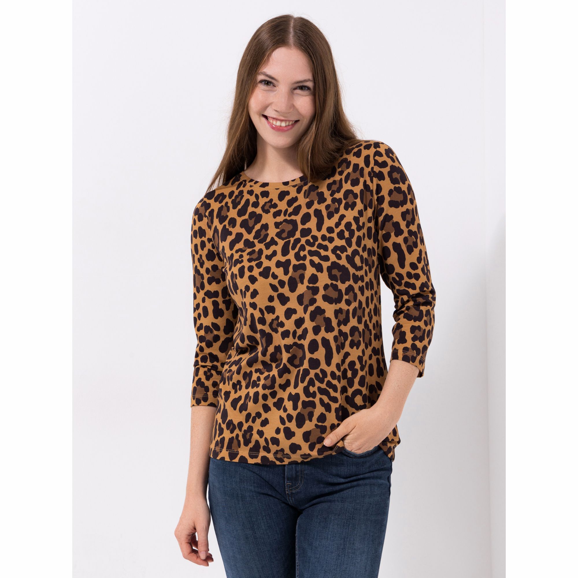 ANNI FOR FRIENDS Shirt, Asta 3/4-Arm Rundhalsausschnitt figurumspielend