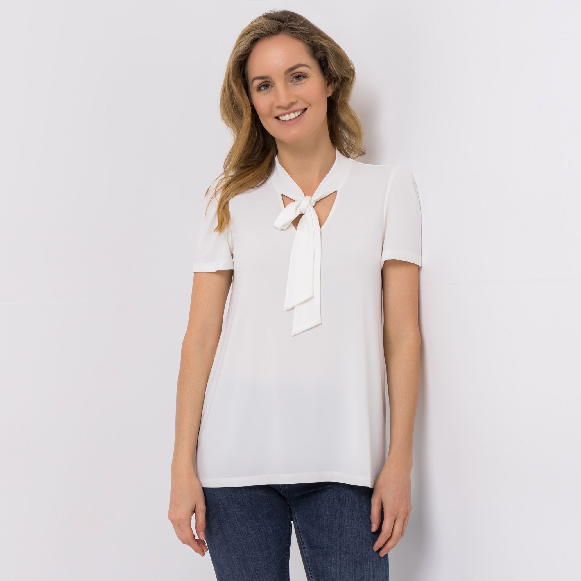 KIM & CO. Shirt, 1/2-Arm Deluxe Brazil Knit Bindeband figurumspielend