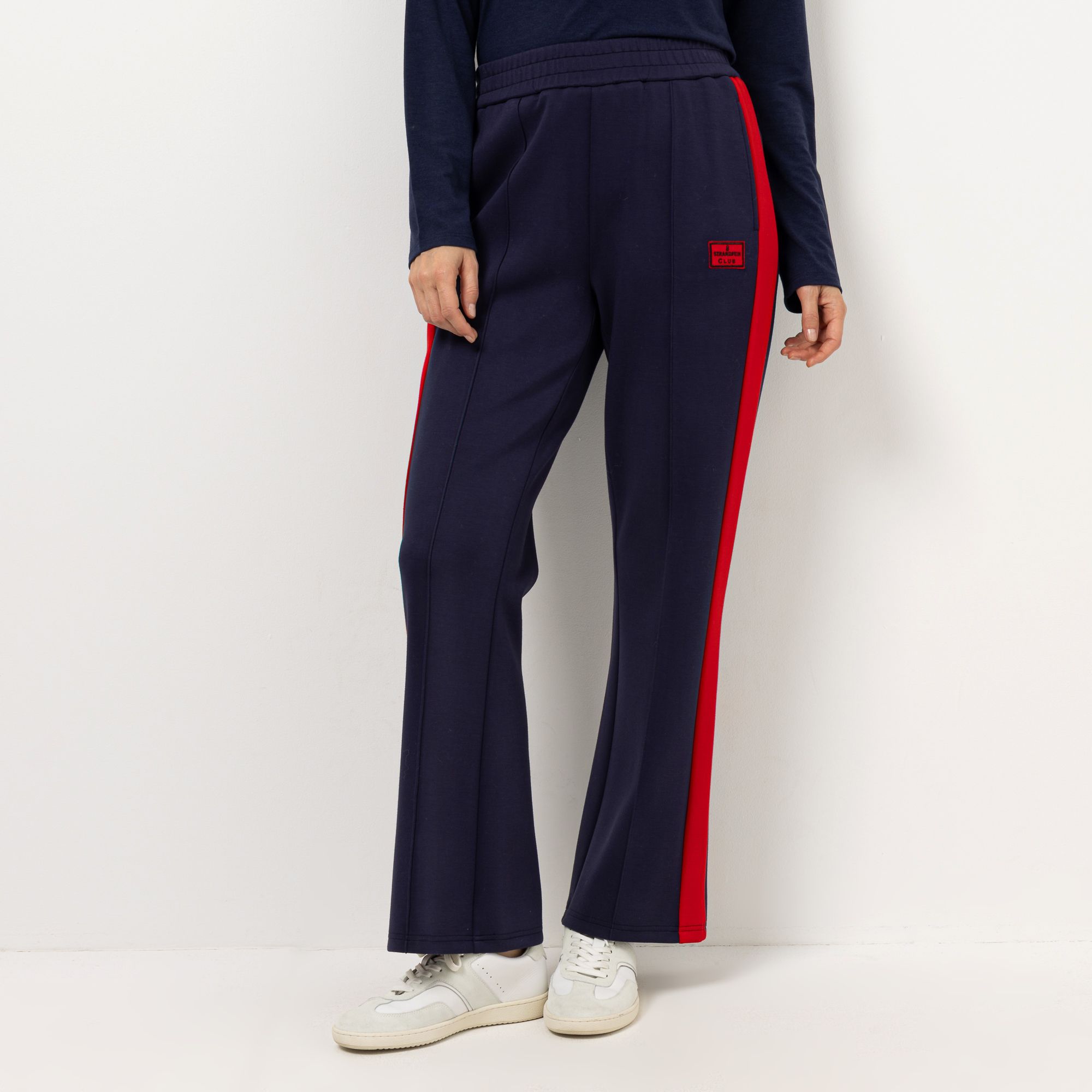 STRANDFEIN Puntohose lange Form Galonstreifen Bootcut