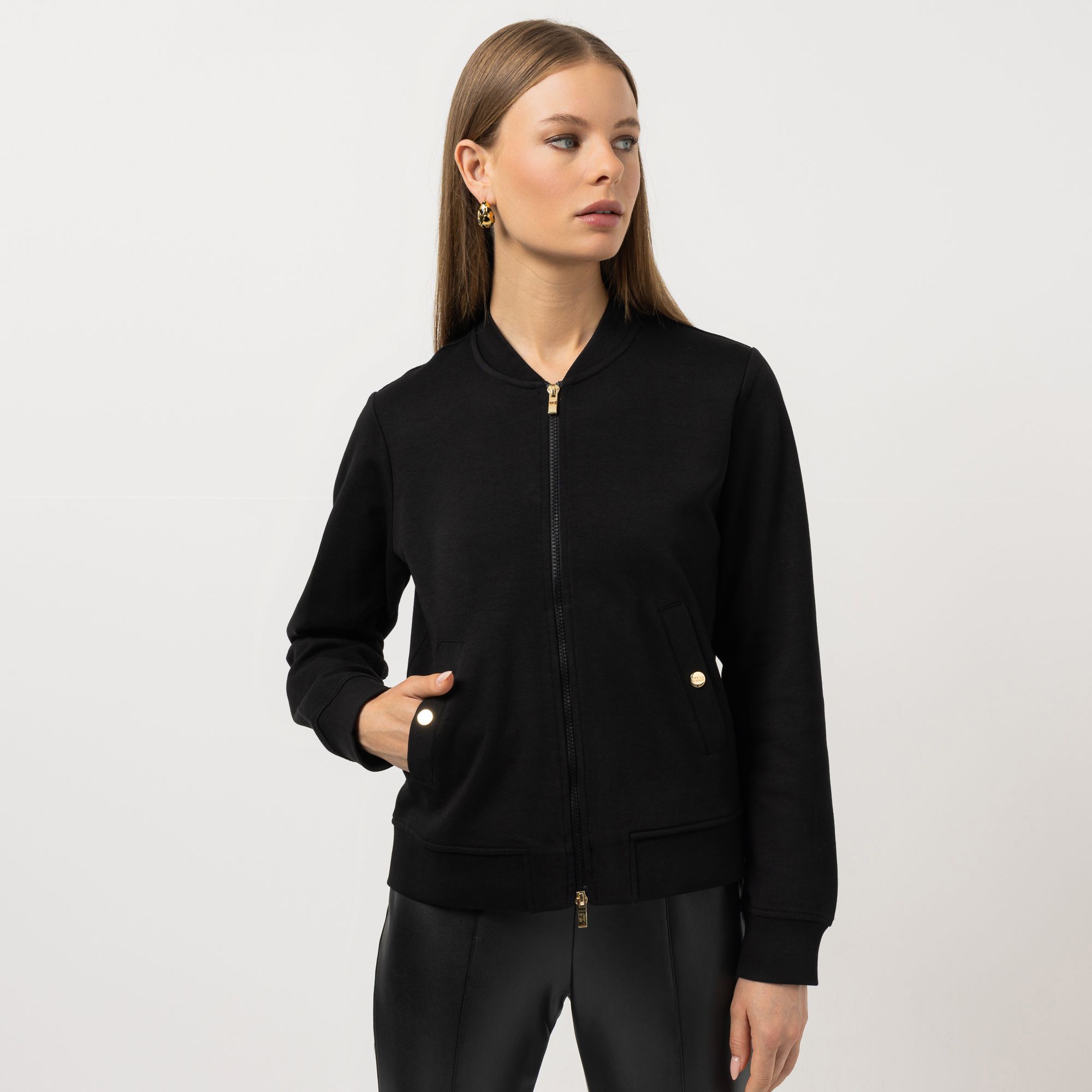 STEFFEN SCHRAUT Sweatshirtjacke Collegekragen 2-Wege-Reißverschluss leger weit