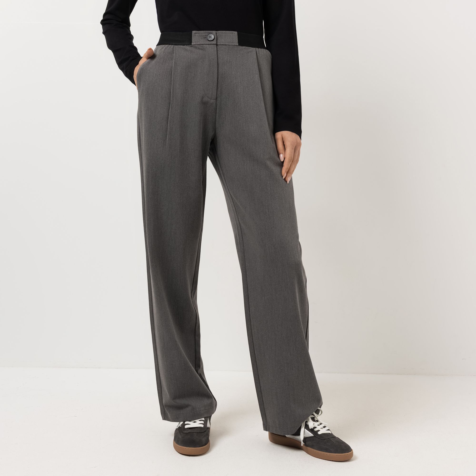 STEFFEN SCHRAUT Hose lange Form elastischer Bund weites Bein