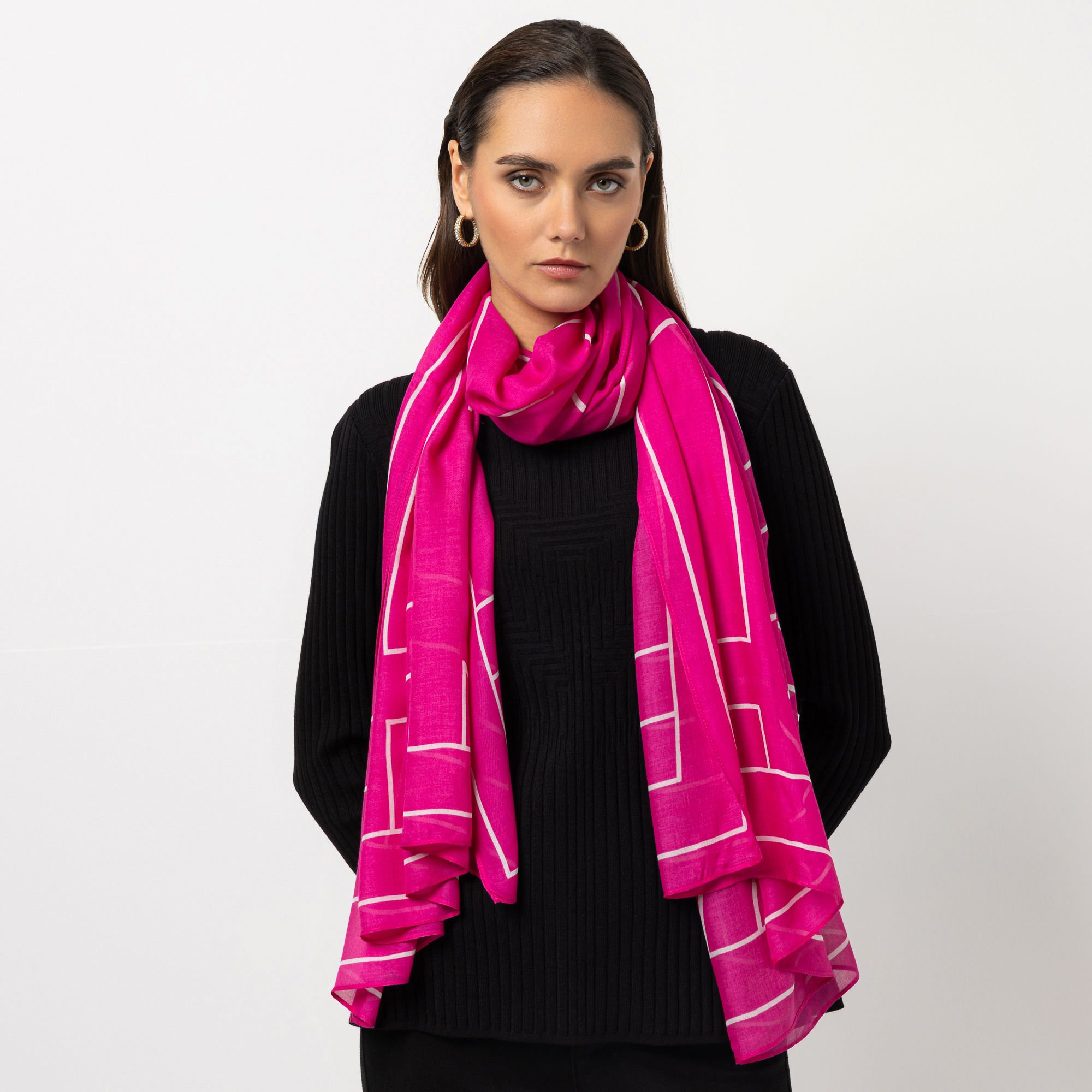 STEFFEN SCHRAUT Tuch Biarritz Grafischer-Druck aus ECOVERO Viskose ca.100x190cm