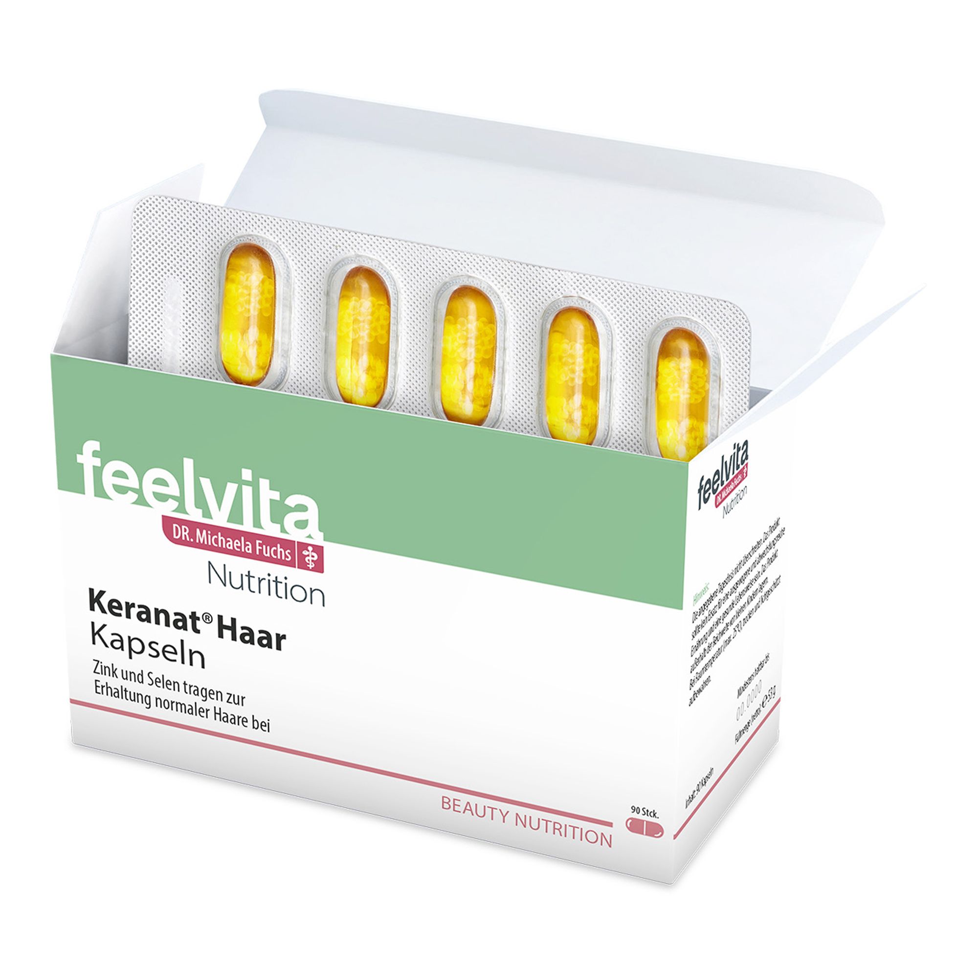 Dr. Michaela Fuchs feelvita Keranat® Haarkapseln 90 Stück für 90 Tage