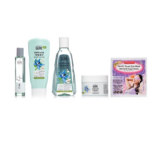 GUHL Nature Repair Shampoo 250ml, Spülung 200ml, Kur 250ml, Haarparfum 50ml & Augenmaske