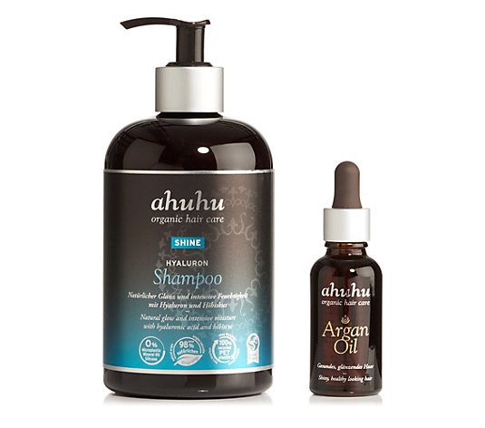 ahuhu organic hair care Shine Shampoo 500ml & Argan Oil 30ml