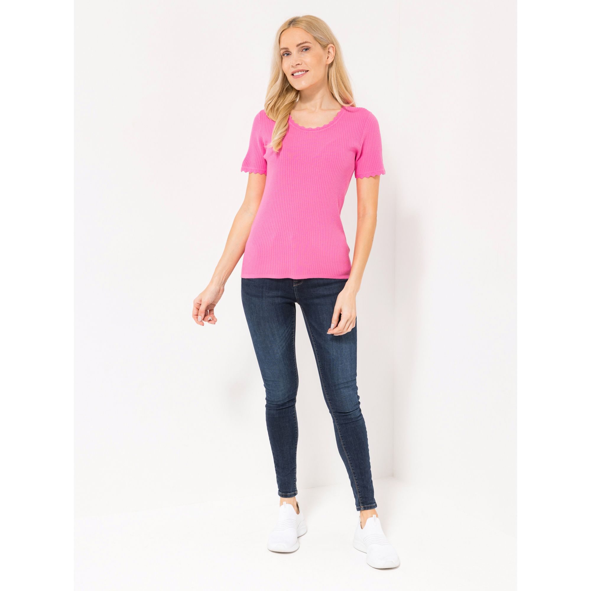 ICONIC by Marina Hoermanseder Pullover, 1/2 Arm vertiefter Ausschnitt figurbetont eng