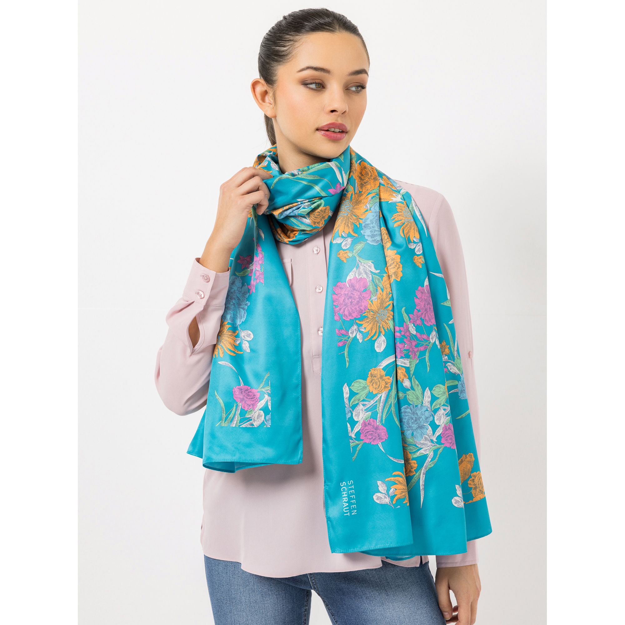 STEFFEN SCHRAUT Schal Caracas Twill-Stoff Allover-Druck ca. 190x90cm