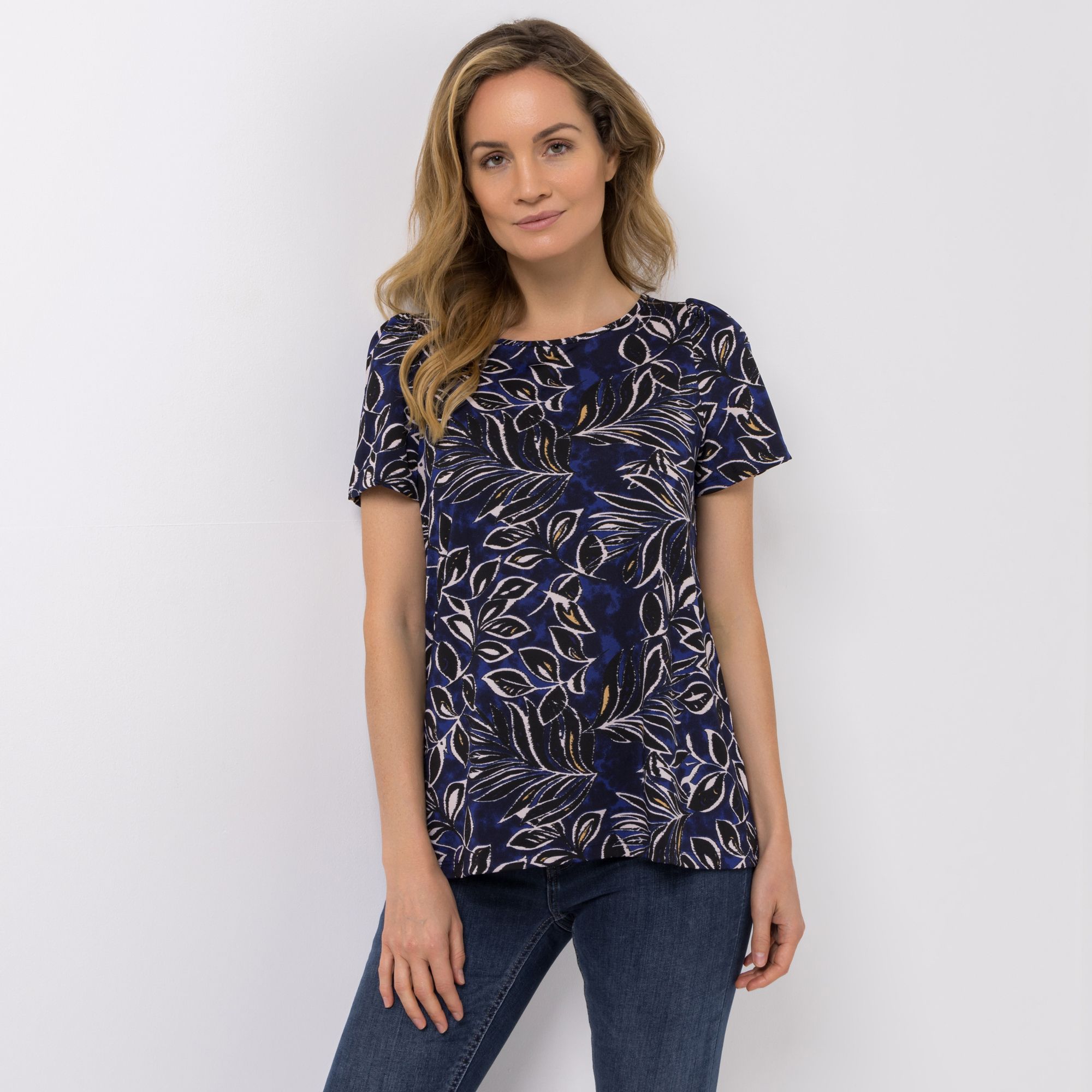 KIM & CO. Shirt, 1/2-Arm Brazil Knit Jersey Rundhalsausschnitt figurumspielend