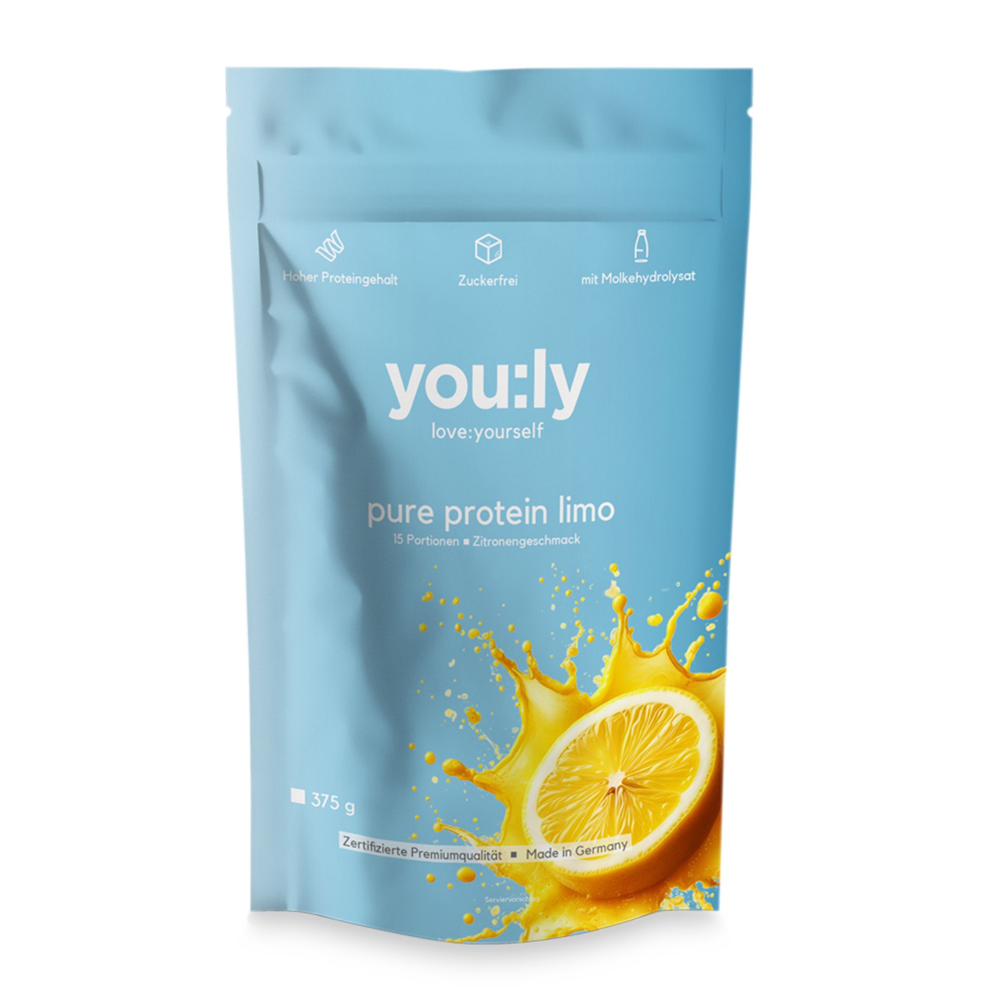 you:ly Pure Protein Limo Inhalt 375 g für 15 Portionen