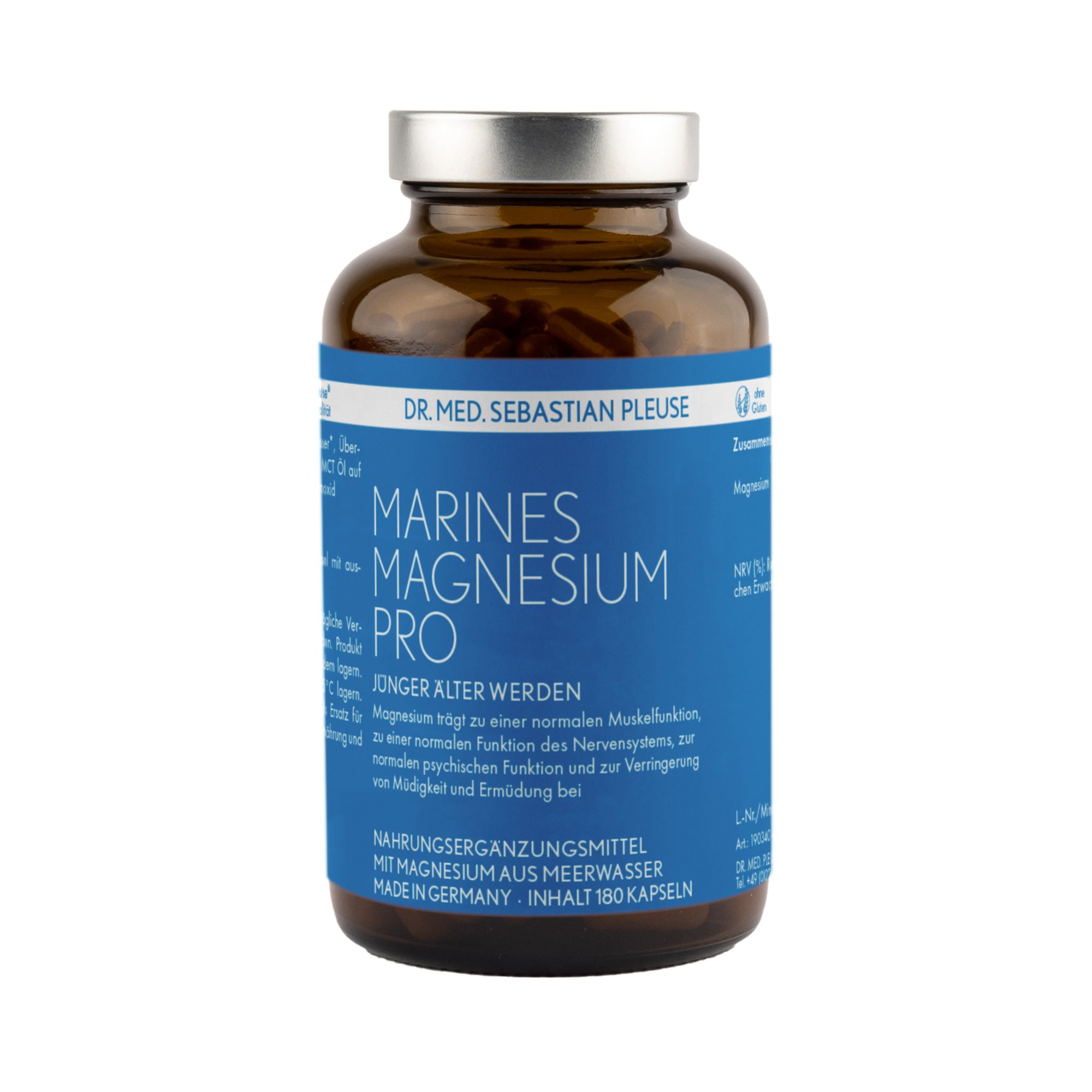 Dr. med. Sebastian Pleuse marines Magnesium- malat pro,180 Kapseln für 180 Tage