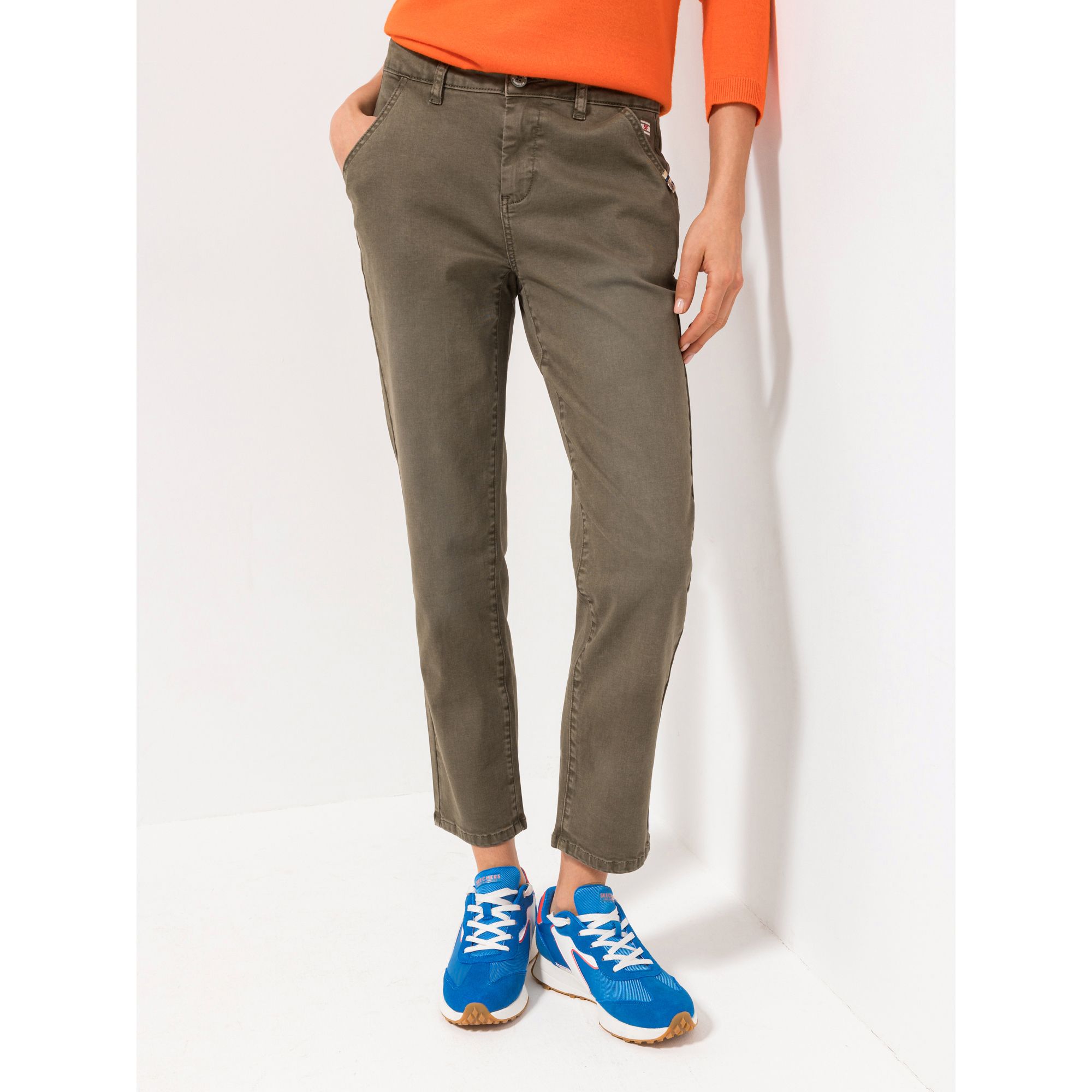 STRANDFEIN Hose 4-Pocket-Style knöchellang gerades Bein