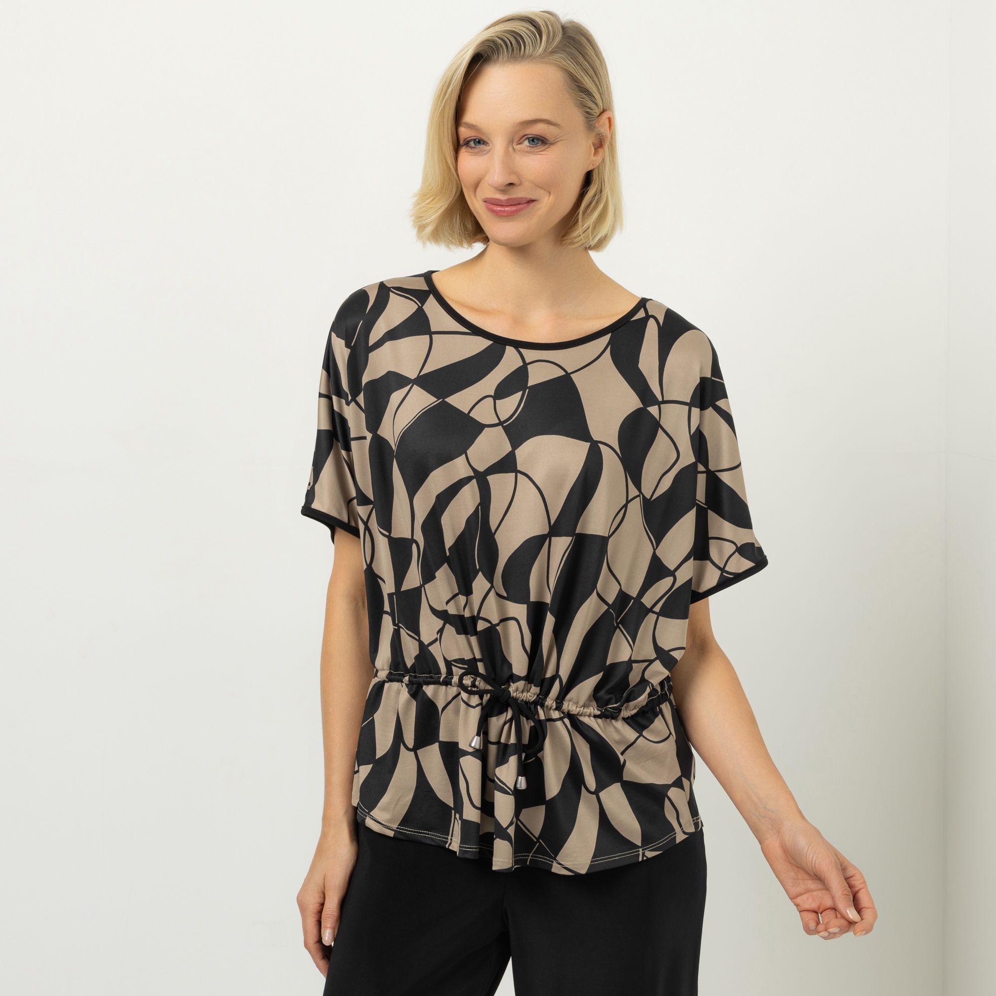 KIM & CO. Shirt, 1/2-Arm Brazil Knit Jersey Tunnelzug figurumspielend