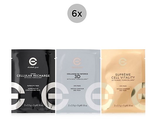 ELIZABETH GRANT Eye Pad-Set Caviar, Collagen & Supreme 3x 6 Packungen