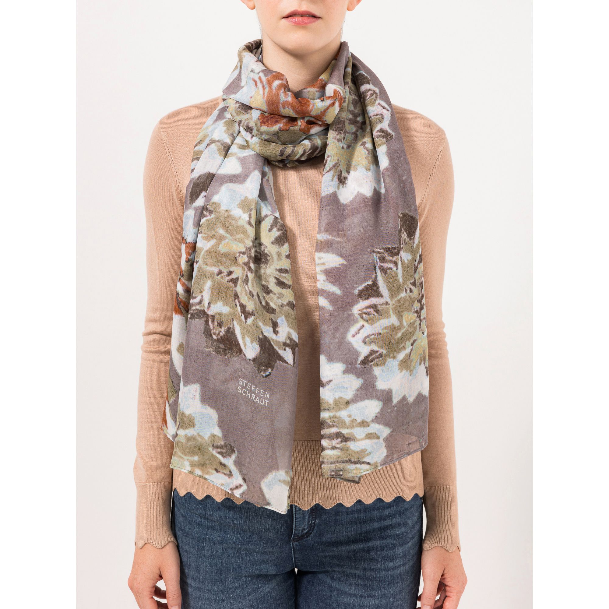 STEFFEN SCHRAUT Schal Biarritz Allover-Druck aus ECOVERO Viskose ca. 100x200cm