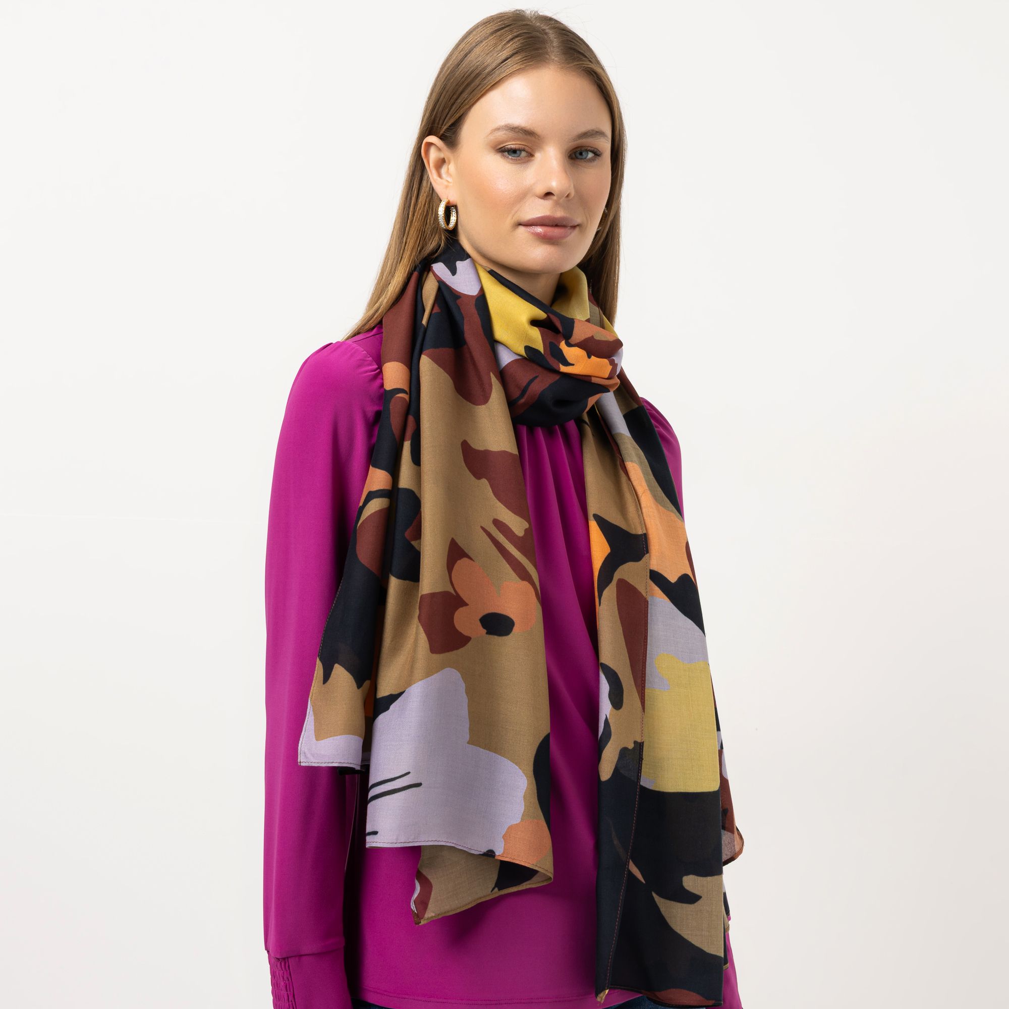 STEFFEN SCHRAUT Tuch Biarritz Floraler-Druck aus ECOVERO Viskose ca. 100x190cm