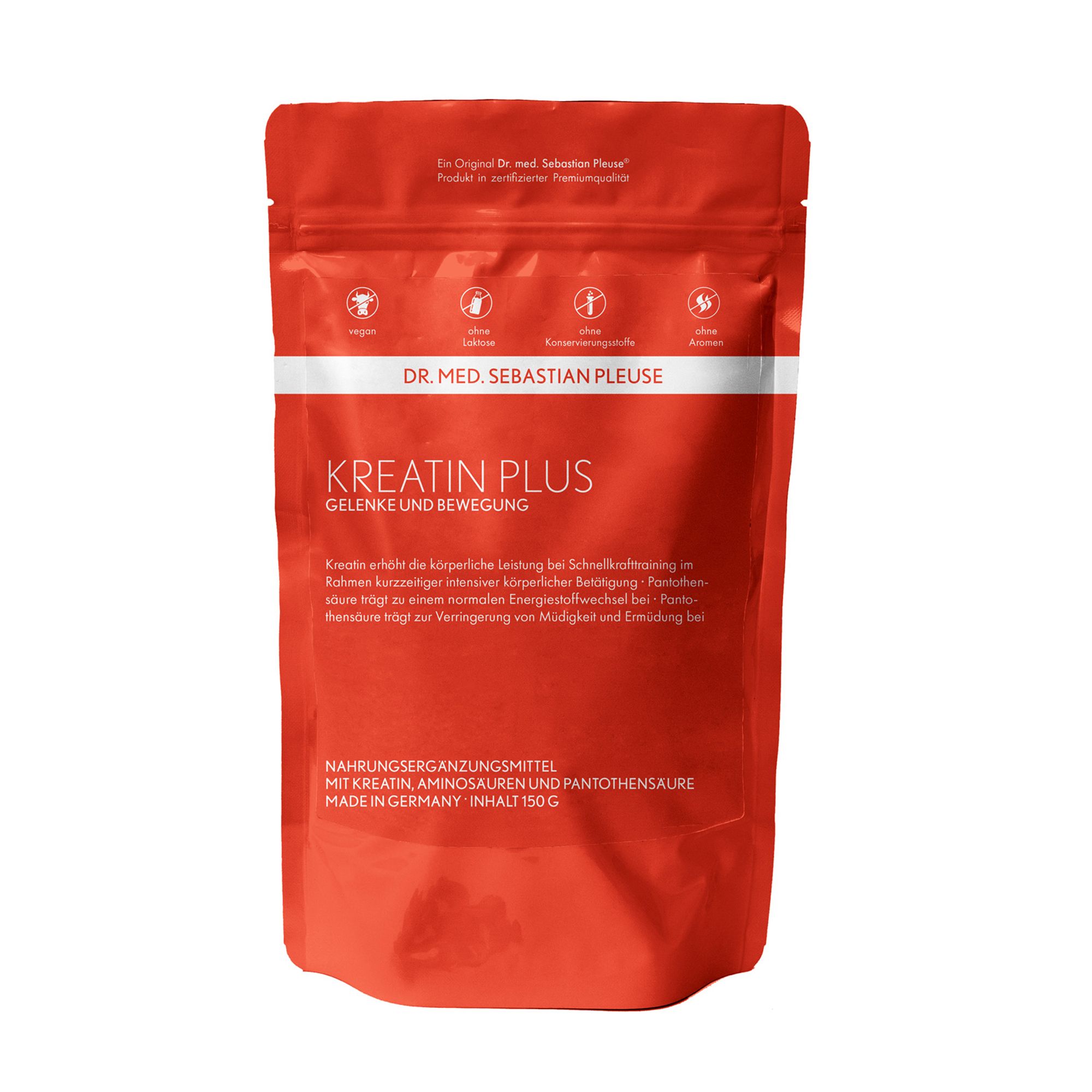 Dr. med. Sebastian Pleuse Kreatin Plus mit Methionin 150g f. 30 Portionen