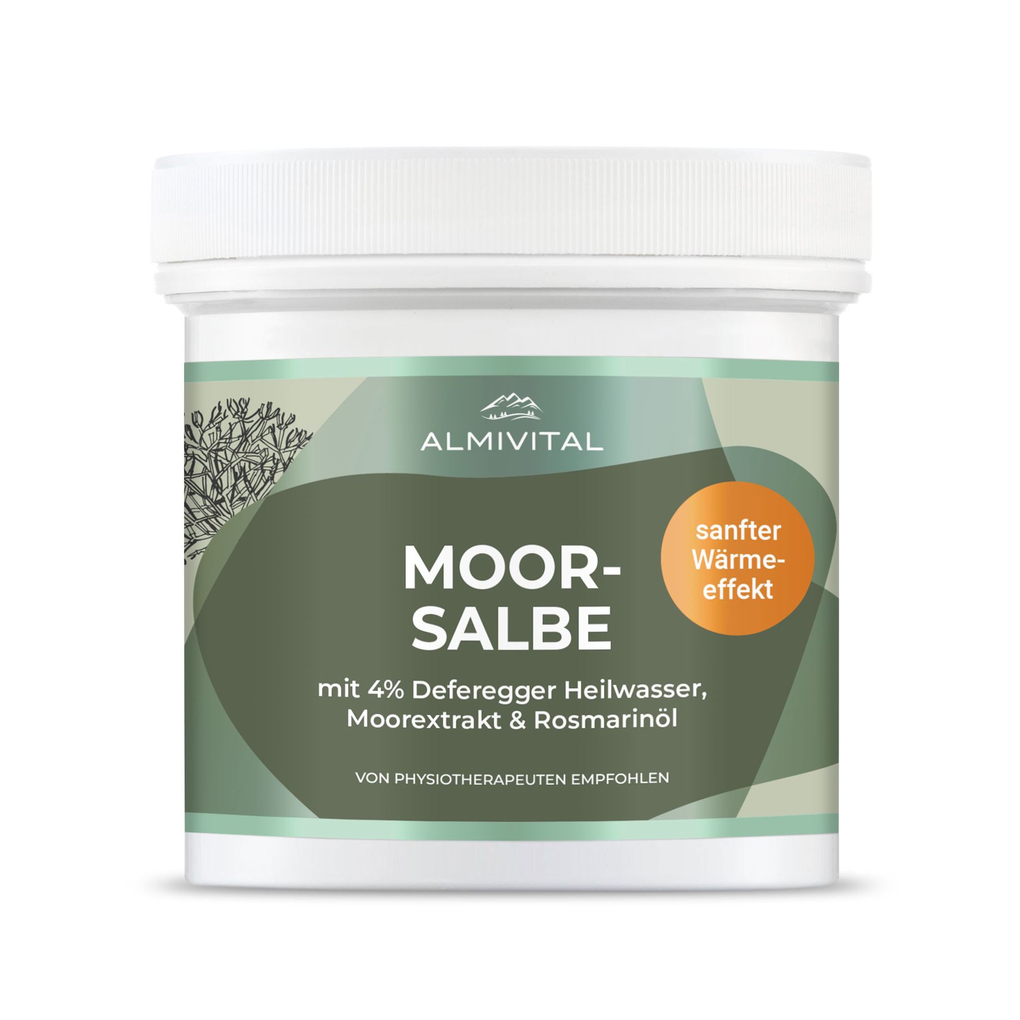 ALMIVITAL Moorsalbe mit Deferegger Heil- wasser, Moorextrakt & Rosmarinöl, 500ml