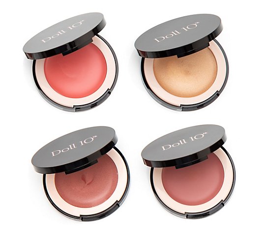 DOLL 10 BEAUTY Cheek Collection 3x Creme Rouge 4g 1x Creme Highlighter 4,5g