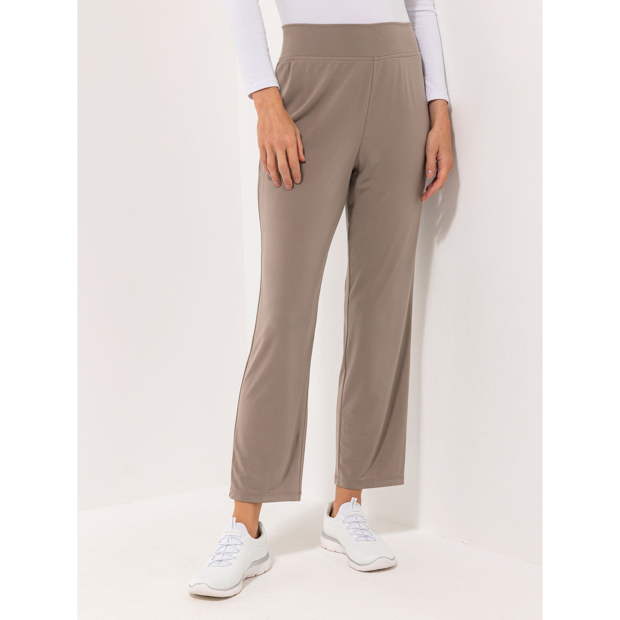 KIM & CO. Hose, knöchellang Brazil Knit Jersey Rundumdehnbund gerades Bein