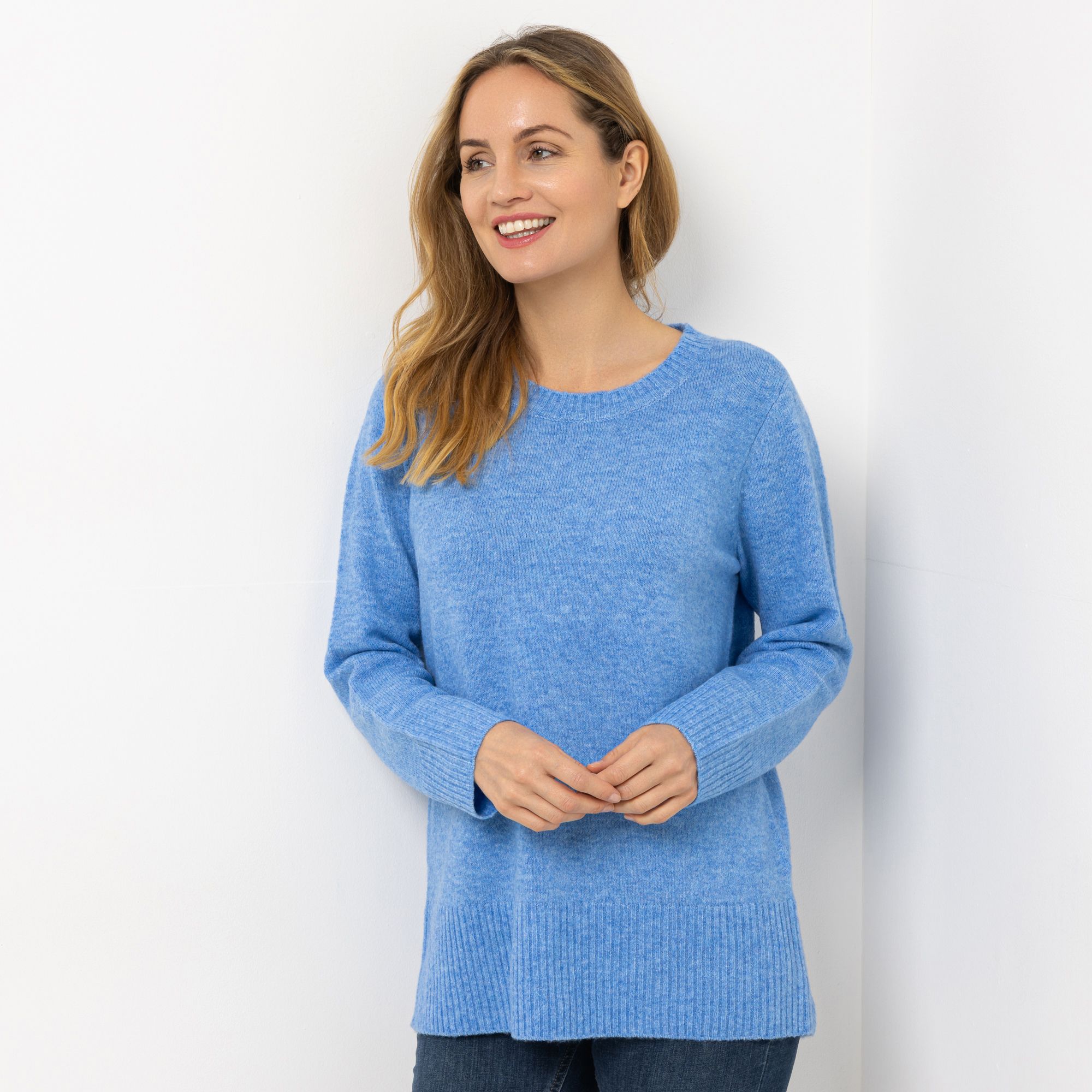DAWID by Dawid Tomaszewski Pullover, Langarm Schlitz hinten leger weit