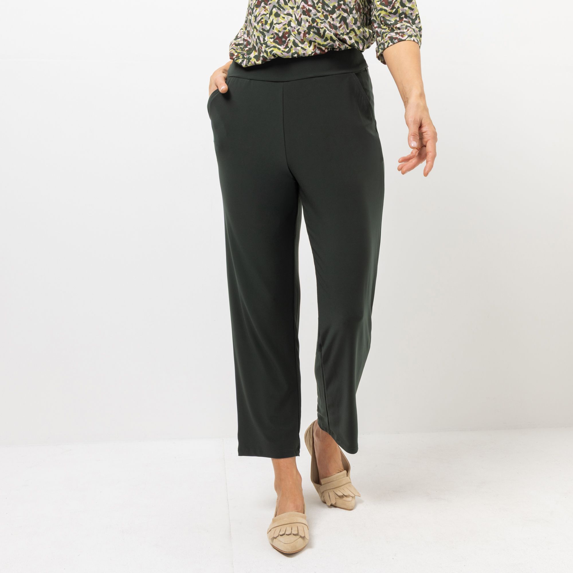 KIM & CO. Hose, knöchellang Deluxe Brazil Knit Riegel am Saum gerades Bein