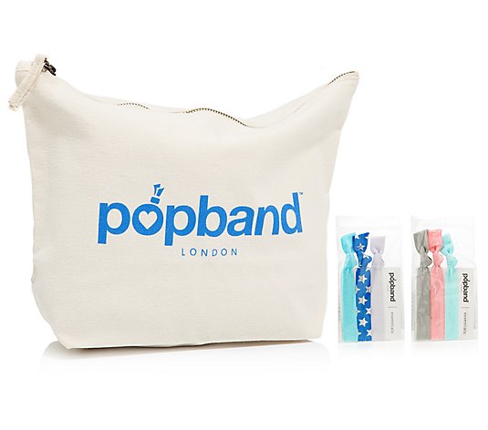 POPBAND 6 Haargummis in verschiedenen Designs inkl. Beauty Bag